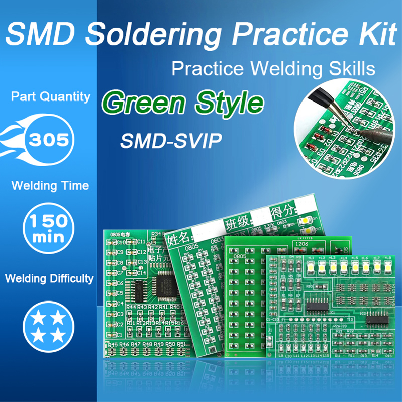 Diy Electronics Basics - Soldering Practice Four-Piece Set SMD Circuit