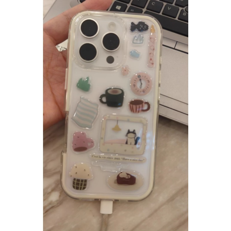 Cute Black Cat Clock Sticker S - Diy Electronics Case review and price