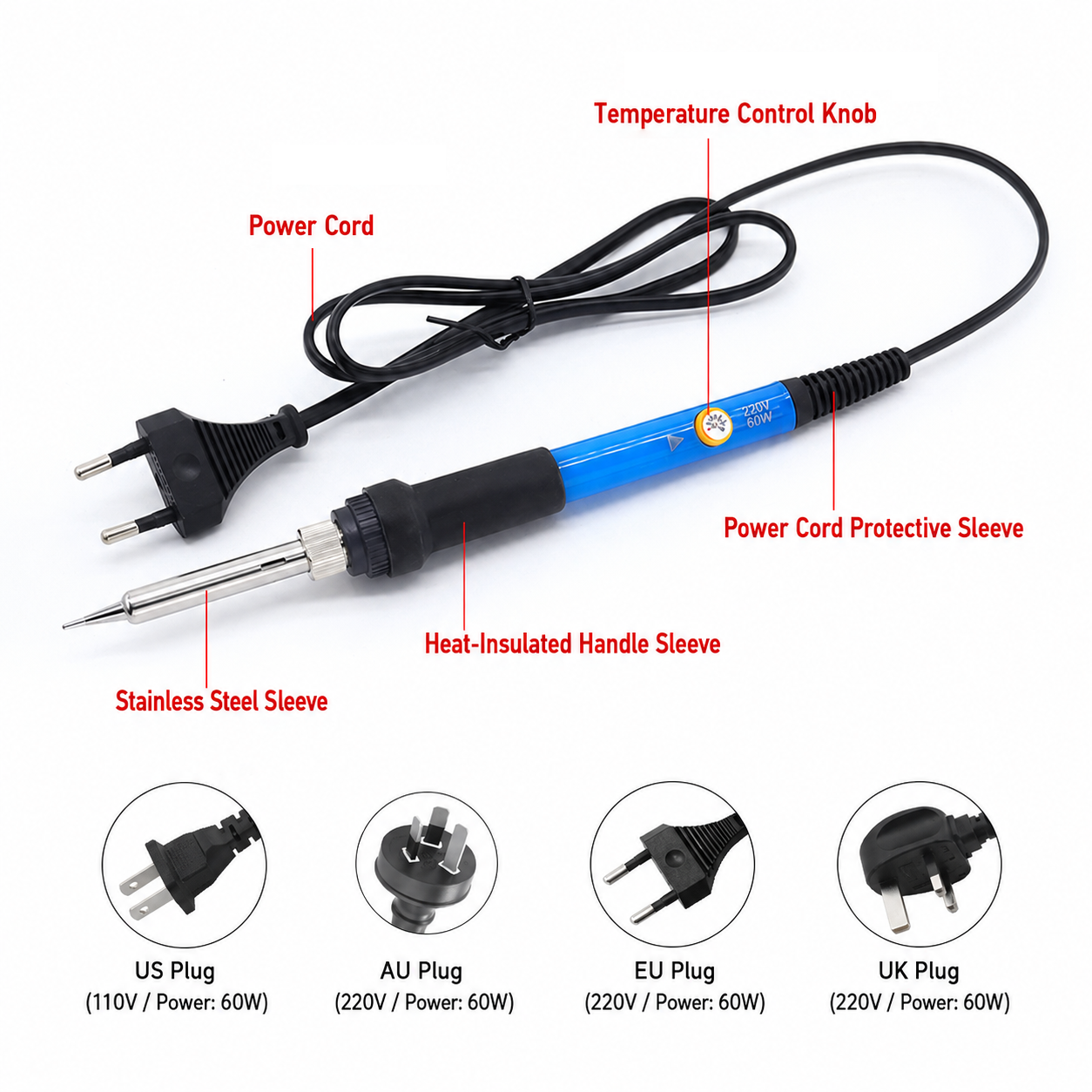 60W Adjustable Temp Soldering  - Diy Electronics Flux review and price