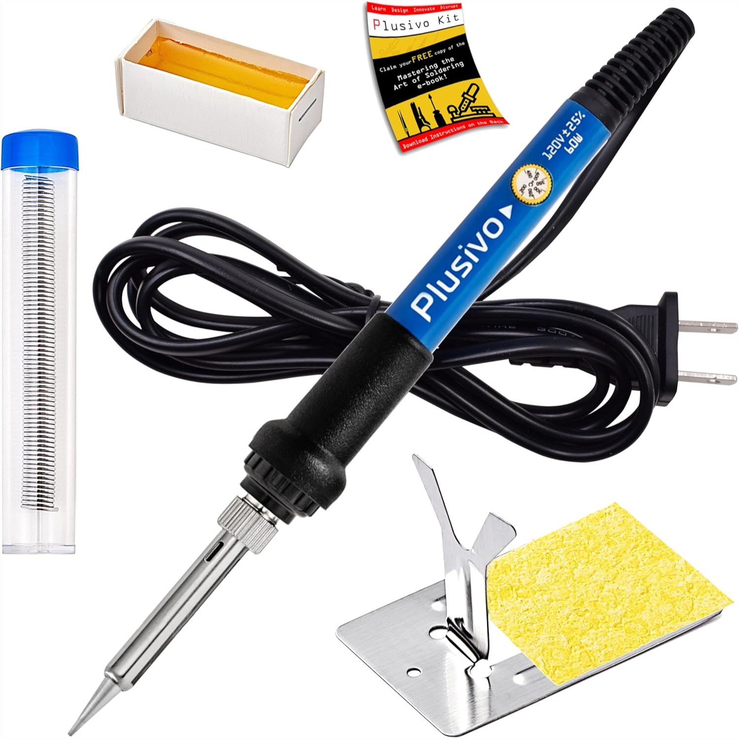 60W Soldering Iron Kit With Ad - Diy Electronics Flux review and price