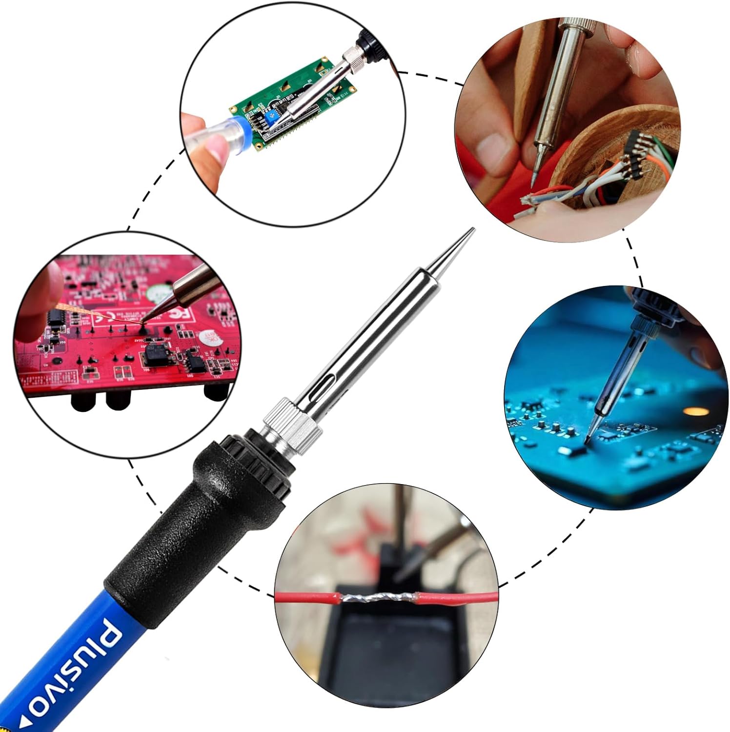 60W Soldering Iron Kit With Ad - Diy Electronics Flux review and price