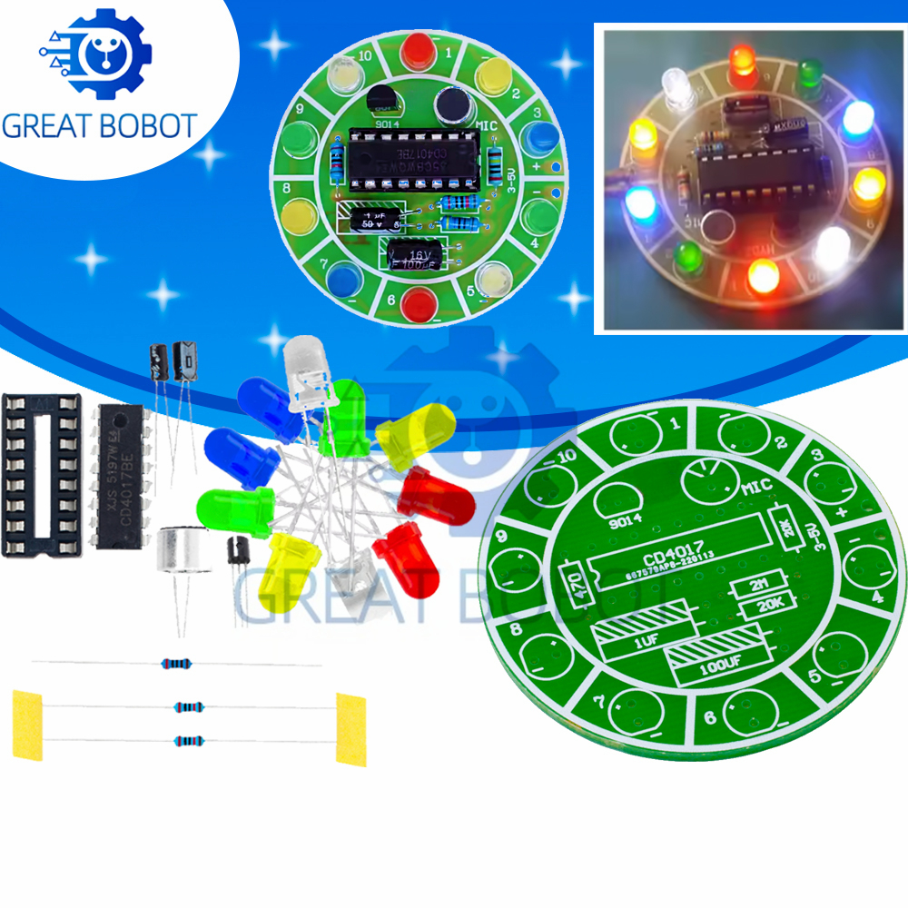 BS CD4017 colorful voice contr - Diy Electronics Lab review and price