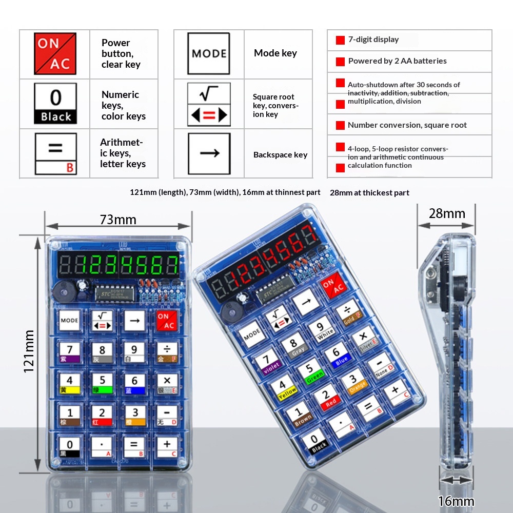 Calculator Production Kit, Ele - Homemade Diy Electronics review and price