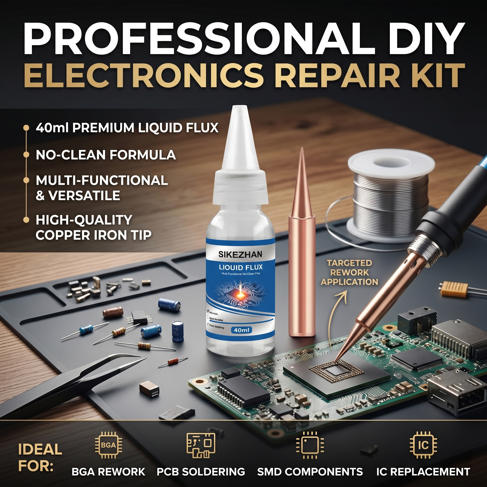 40ml Multi-Purpose Liquid Flux - Diy Electronics Flux review and price